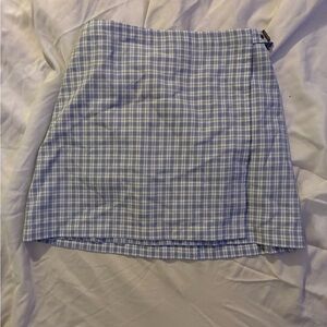 Wild Fable Buckle Checkered Mini Skirt